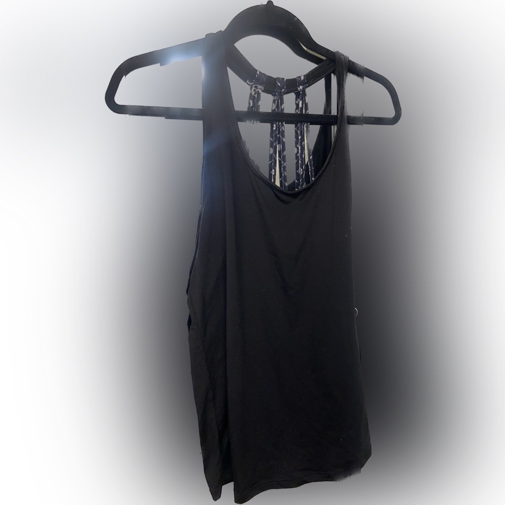 Black tank with strap details
